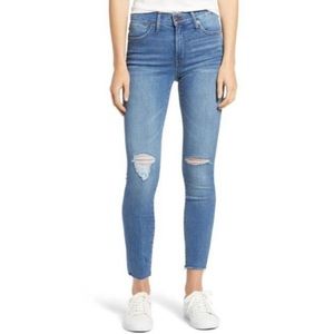 Madewell Blue Medium Wash 9" Mid Rise Skinny Jeans Size 27